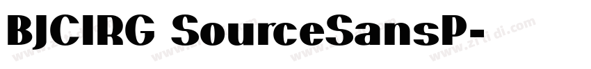 BJCIRG SourceSansP字体转换